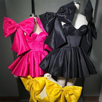 BOW DRESS W/ arm scrunchie bows
